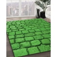 thumbnail image 3 of Ahgly Company Machine Washable Indoor Square Transitional Green Area Rugs, 6' Square, 3 of 7