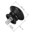 thumbnail image 2 of Uxcell Curtain Rod Finials Plastic 1/4-20 UNC Thread Dia 1.38 inch x 1.22 inch Black 2Pack, 2 of 7