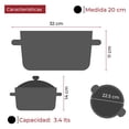 thumbnail image 2 of Cacerola Olla con tapa 20 cm RD Royal Cook Negra Antiadherente 2 pz, 2 of 5