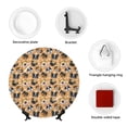 thumbnail image 4 of Salouo Cute Dogs Head Pattern Bone China Decorative Plate,Holiday Decor Decorative Ceramic Plates with Stand Elegant Home DéCor for Hallway/Living Room/Bedroom-6in, 4 of 6