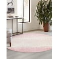 thumbnail image 3 of Rugs.com Moroccan Trellis Collection Rug – 8 Ft Round Ivory And Pink Medium Rug Perfect For Kitchens, Dining Rooms, 3 of 8
