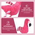 thumbnail image 5 of POPETPOP Pet Squeak Rope Toy Corduroy Plush Flamingo Shape Teeth Clean Stuffed Interactive Toy (Pink), 5 of 6