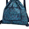 thumbnail image 2 of Basketball Yoga Bag Drawstring Folding Backpack Nylon for Travel (Small Flowers), 2 of 6