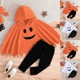 thumbnail image 4 of Odeerbi Infant Boys Girls Clothes Halloween Stage Performance Outfits Fall Winter Outfits Set Children's Halloween Ghost Hooded Cape Top Pants Set White, 4 of 4