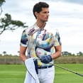 thumbnail image 3 of Sikiie Watercolor Snake Print Men's Short-sleeved POLO Shirts, Button-down Shirts and T-shirts are Suitable for Vacation, Leisure and Business-Small, 3 of 6