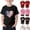 Black, variant on Afuyipoi Boys Independence Day T-Shirts,Patriotic Printed Breathable Short Sleeve America Anniversary Shirt Black 10-11T