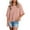 Pink womens tops summer, variant on USSUMA Womens Summer Tops Loose Fit Short T-Shirts for Women Trendy Solid Color Womens Blouses and Tops Dressy 3/4 Sleeve Crewneck Tunic Plus Size Shirts for Women