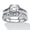 Platinum-plated Brass, variant on 1.73 TCW Round CZ Two-Piece Bridal Set in Platinum-plated Sterling Silver
