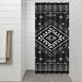 thumbnail image 3 of Small Stall Narrow Shower Curtain 36"W x 72"L – Tropical Bohemian Leaves, Mid-Century Abstract Boho Botanical Bathroom Decor, Vintage Floral Palm Leaf Pattern, Rustic Tribal Folk Style, 3 of 5