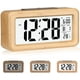 thumbnail image 1 of Despertador digital de bambú fácil de configurar con temperatura, fecha, retroiluminación, repetición, para dormitorio, mesita de noche, hogar, oficina, sin tictac Zhivalor WLJ-0519, 1 of 5
