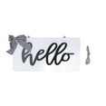 thumbnail image 1 of Letter Hello Door Sign, Decorative Excellent Workmanship Compound Wood Hello Wall Hanging Plaque With Hemp Rope For Stores, 1 of 8