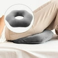 thumbnail image 3 of Donut Almohada Cojín de glúteos de espuma viscoelástica Almohada ortopédica Gris Zulema cojín de asiento transpirable, 3 of 8