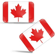 2 Silicone Stickers Canada Maple Leaf Flag F 40