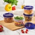 thumbnail image 2 of Recipientes de almacenamiento de alimentos PLASTICPRO Twist Cap 480 ml, paquete de 6, 2 of 8