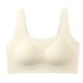 thumbnail image 2 of Women's Seamless Bra, Pullover Full Coverage No Underwire Bra with Wide Straps, Soft Support for Comfort Daily Wear | VerBelle,White XL, 2 of 3
