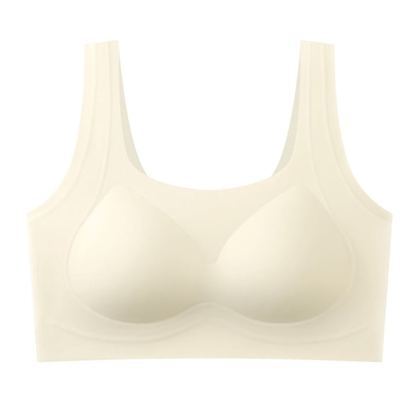 PNTUTB Women's Naked-Feel Seamless Bra,Lightweight Soft Breathable Wire-Free Zero-Constraint Tank Top Style Bra
