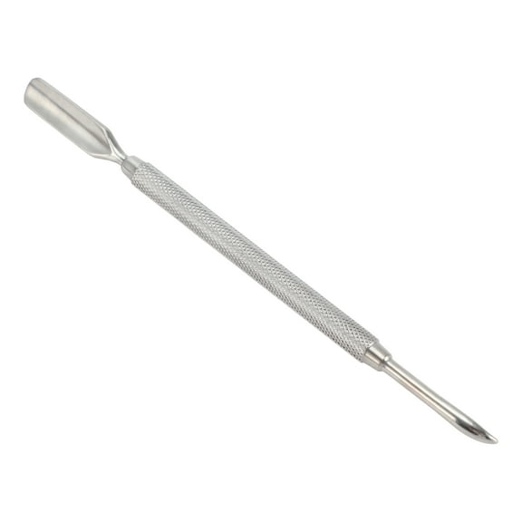 Unique Bargains 1 Pc Double-side Cuticle Pusher Multi-function Manicure Pedicure Nail Tools 5.71" Length Silver Tone