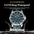 thumbnail image 2 of Poedagar Man Wristwatch Waterproof Luminous Date Week Watch For Men Quartz Sport Leather Men's Watch, 2 of 6