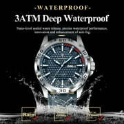 Poedagar Man Wristwatch Waterproof Luminous Date Week Watch For Men Quartz Sport Leather Mens Watch