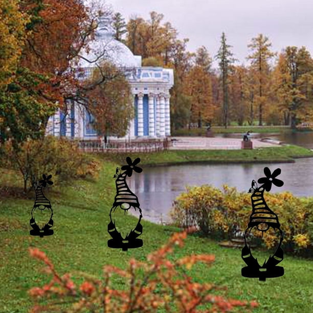 Piquet De Jardin En Acrylique Père Noël Et Renne, Décoration Festive Pour Extérieur, Résistant Aux Intempéries, Compact 8.7"x11 Pouces, Parfait Pour Noël, Plantes En Pot, Décoration De Cour Ou De Cour