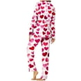 thumbnail image 6 of Iyufng Womens Pajama Sets Long Sleeve,Valentines Pajama Sets for Women Plus Size,Sleepwear Sets,Womens Loungewear with Pockets V-Neck Valentine's Day Love Heart Printed 2 Piece Pjs S-XXXL, 6 of 6