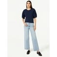 thumbnail image 6 of Free Assembly Women's Cropped Wide High Rise Straight Jeans, 6 of 6