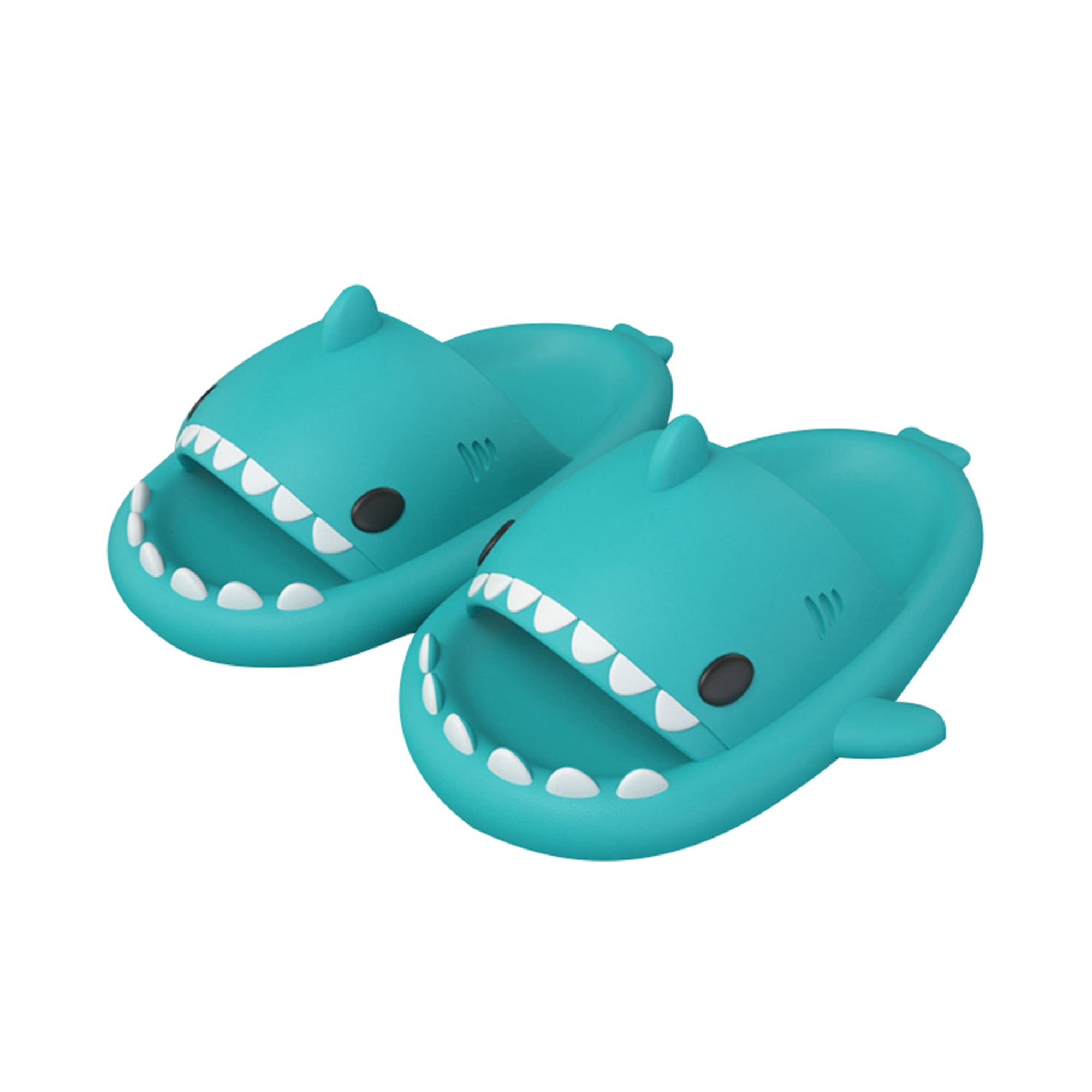RXLLDOLY Shark Sliders Cute Shark Slippers for Women Men Non-Slip Quick Dry Shower Sandals Open Toe Pillow Beach Slippers for Summer 