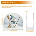 thumbnail image 3 of Qxltty Smiling Snowman Acrylic Napkin Holder Set of 1 Transparent Dining Table Kitchen Cafeteria Home Decor 4.1x4.9x1.97in, 3 of 9