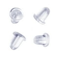 thumbnail image 2 of Bobasndm Silicone Earring Backs Earring Backings 200 Pcs Soft Clear Ear Safety Back Pads Backstops Clutch Stopper Replacement for Fish Hook Earring Studs Hoops, Diameter 4mm, 2 of 9
