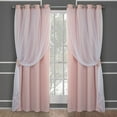 thumbnail image 1 of Yipa Bedroom Blackout Window Curtain,Grommet Room Darkening Curtain For Living Room,Solid Color Eyelet Ring Top Window Drapes(1 Piece 52 inch Width Curtain Panel) Pink Width:52"x Length:84", 1 of 3