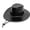 Black, variant on Western American Ethnic Style Sunshade Cowboy Hat, Imitation Leather (PU), Outdoor Sun Protection, Rolled-Up Brim, Knight's Ceremonial Hat