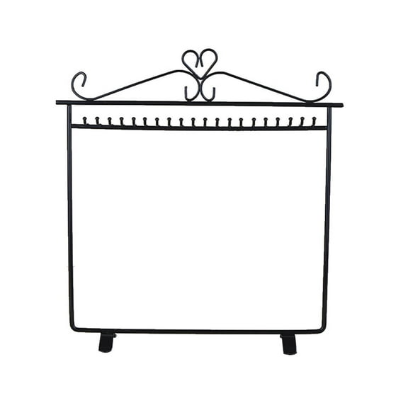 Earring Holder Jewelry Organizer Necklace Hanger Wall Stand Rack Black Classic Display Heart Jewelry Hanger Necklace Earring Metal Rack Display Stand Holder