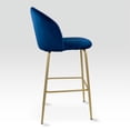 thumbnail image 3 of Sillas Altas Zurich Mirel Banco Desayunador Tapizado con Asiento Suave 2 Piezas Azul Oscuro, 3 of 6