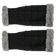 thumbnail image 1 of 1 Pair Gloves Fingerless Windproof Winter Solid Color Arm Sleeve Cover for Outdoor, 1 of 10
