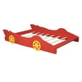 thumbnail image 5 of Llinc Store Full Size Race Car-Shaped Novelty Platform Bed Frame with Wheels, Red, Full Size, 5 of 10