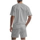 thumbnail image 5 of Conjunto de Ropa Deportiva para Hombres, Manga Corta Casual de Verano Cuello Redondo Y Pantalones Cortos de Hombro de 2 Piezas para Correr Y Gimnasio, Traje Atlético, 5 of 6