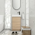 thumbnail image 4 of BNK  16/18 inch Freestanding Bathroom Vanity with Single Sink and Soft Close Door Light Oak 18.1"W x 10"D x 33.5"H, 4 of 5