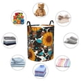 thumbnail image 4 of Balery Vintage Sunflowes Cesta de ropa redonda con asas, impermeable, independiente, para ropa, juguetes, dormitorio y familia-Small, 4 of 6