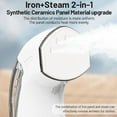 thumbnail image 6 of 2 in 1 Steamer & Iron with Ceramic Panel, 250ml Water Tank, 8.2FT Power Cord, 6 of 8