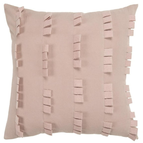 Donny Osmond Stripe 20" x 20" Cotton Canvas Pillow Cover in Blush