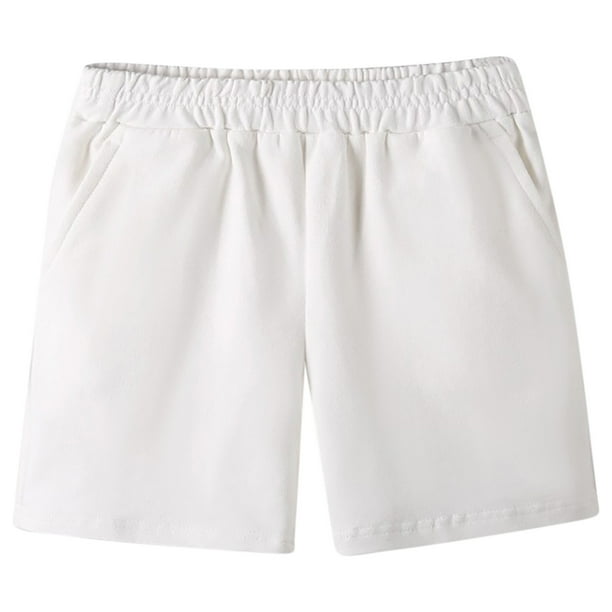Odeerbi 3-15 Años Niños Niñas Verano Algodón Bermudas Pantalones Cortos Color Sólido Lindo Suelto Pantalones Cortos