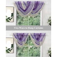 thumbnail image 5 of Waterfall Valances for Windows, Purple Coastal Kitchen Sheer Valance Curtains, Summer Beach Nautical Abstract Art Rod Pocket Elegant Swag Valances for Living Room Bedroom, 47.2"x38.5", 1 Panel, 5 of 8