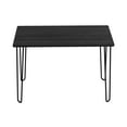 thumbnail image 7 of Lavish Home Desk with Hairpin Legs - Modern Industrial Style Home Decor - Woodgrain-Look and Steel Accent Home Office Furniture, Black, 7 of 7