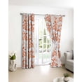 thumbnail image 4 of Fsddascl Burnt Orange Botanical Blackout Curtains for Bedroom/Living Room, Thermal Insulated Kitchen Curtains, Vintage Nature Flower Grommet Darkening Window Treatment Drapes 52"x54"x2, 4 of 8