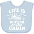 thumbnail image 3 of Inktastic Life is Better at The Cabin with Trees and Moon Boys or Girls Baby Bib, 3 of 4