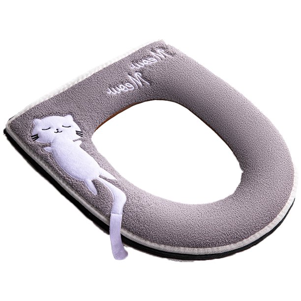 Funda para asiento de inodoro con asa, juego de fundas para asiento de inodoro con cremallera, lavable