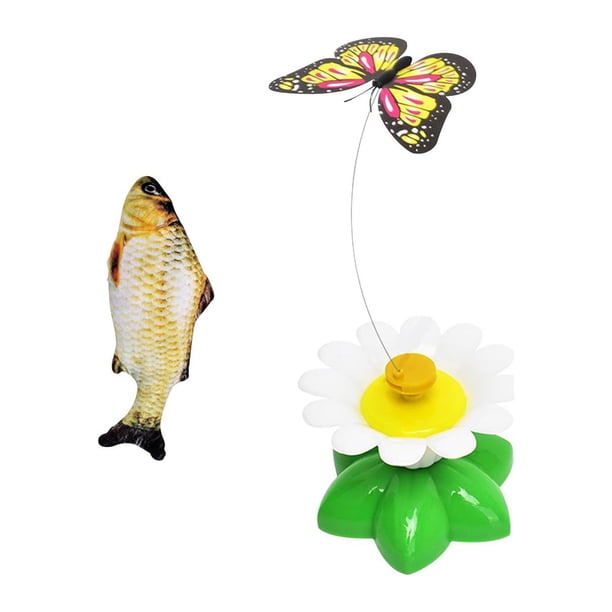 Juguete interactivo para gatos jinwen Divertidos juguetes eléctricos giratorios Mariposa