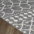 thumbnail image 2 of Totti Grid 10X14 Frise Area Rug in Anthrasite Cream, 2 of 3