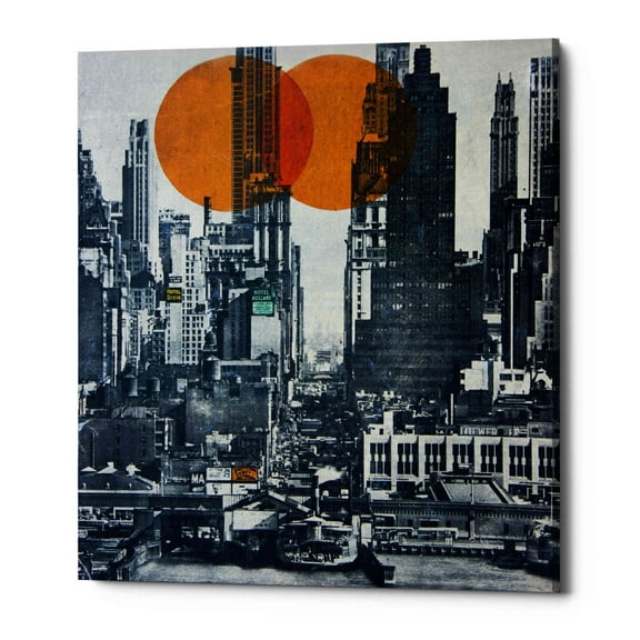 Epic Graffiti 'New York Skyline 1948' by DB Waterman, Canvas Wall Art, 20"x24"