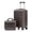 Brown, variant on 2-Piece ABS Hard Shell Luggage Set 14/20in with 14" Cosmetic Case, Lock Spinner Carry On Suitcase for Back to School & Weekend Travel